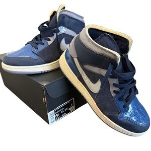 Nike Air Jordan 1 Mid SE Craft Obsidian/White-French Blue DX2193-400 Youth 6.5Y